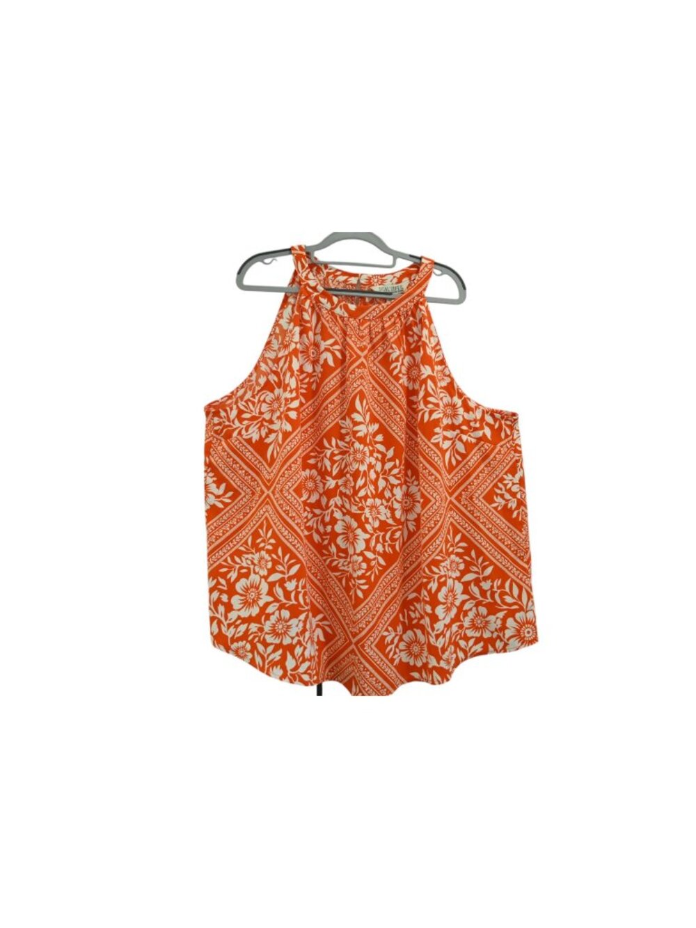 Beautiful by Lawrence Zarian Stretch Sateen It's a Vibe Halter Neck Top Sz 3X